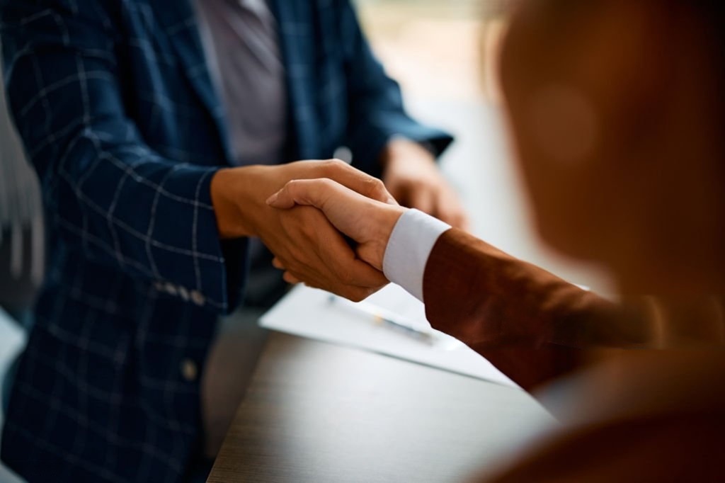 Financial Business Handshake